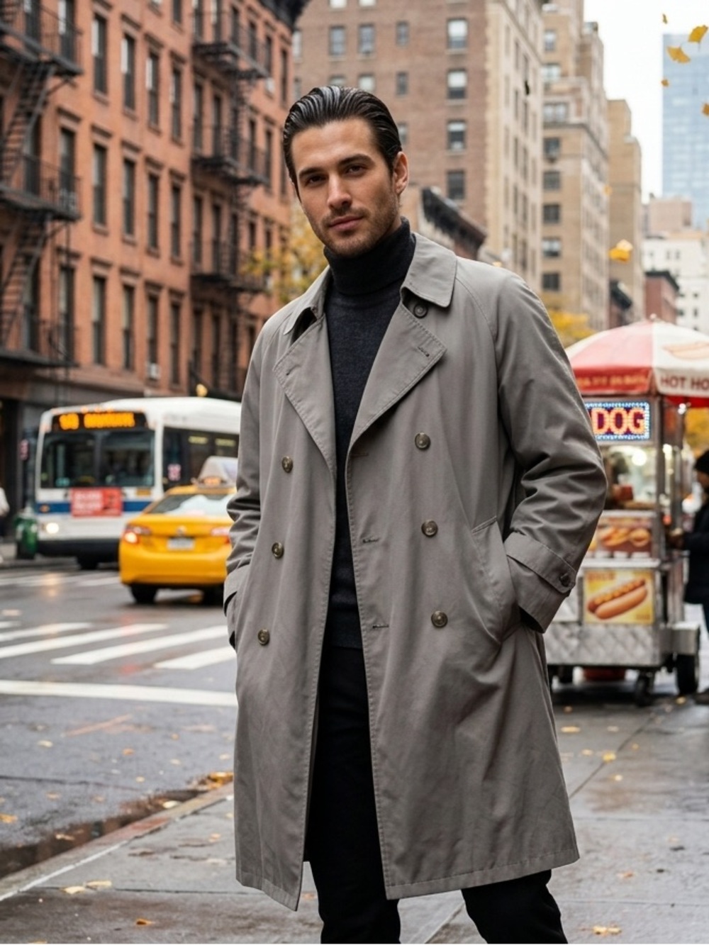 🧥 Chaps Ralph Lauren Vintage Trench Coat w/ Wool Liner 44R